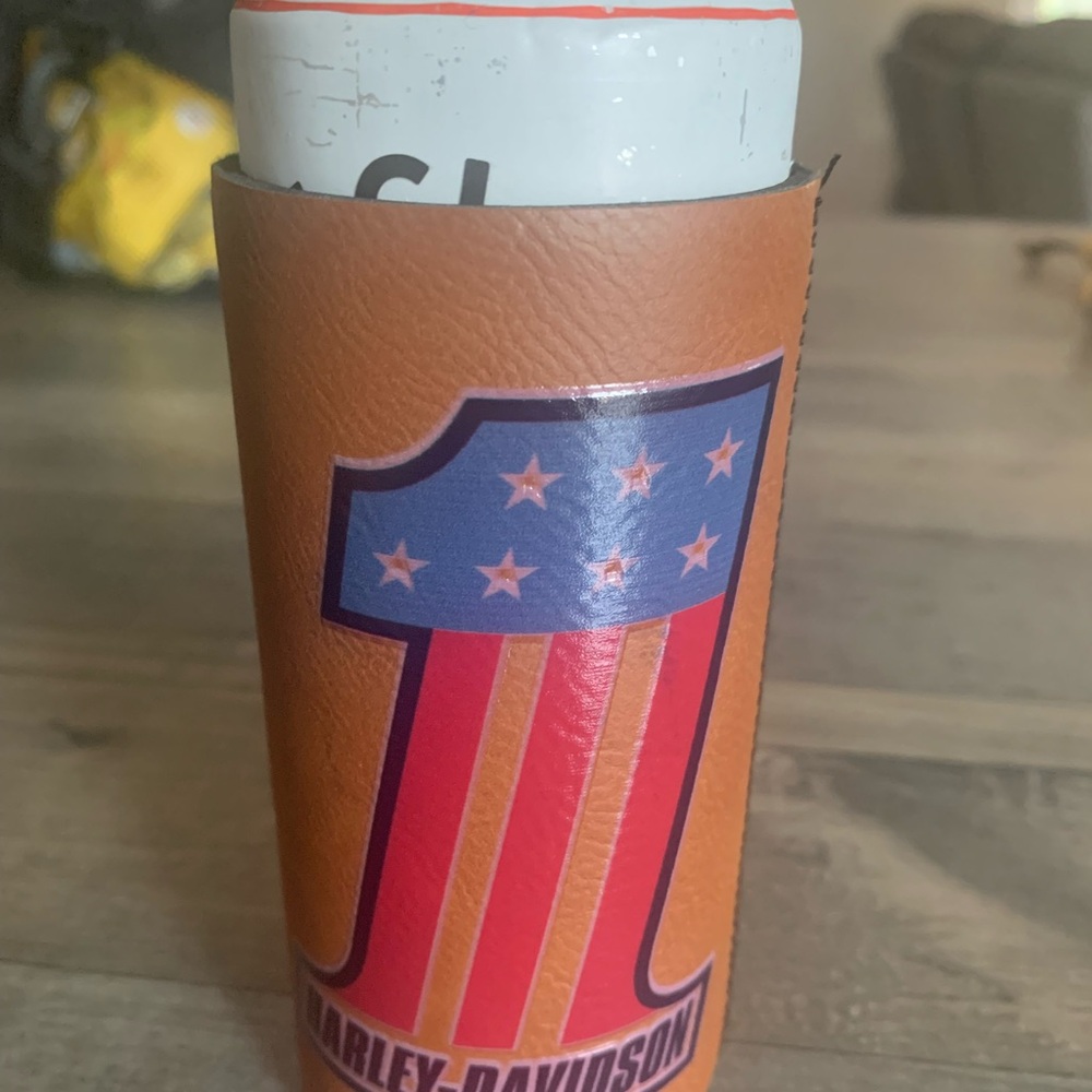 Harley-Davidson Patriotic Leather Can Sleeve